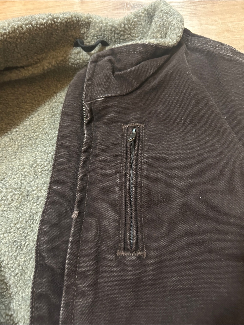 Carhartt Brown Sherpa-Lined Work Vest - Picture 6 of 8